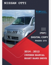 NISSAN OTTI 2012 2013 2014 OWNERS MANUAL IN ENGLISH